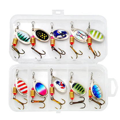 Cuillère Tournantes de Pêche 3.5g avec Boite de Rangement