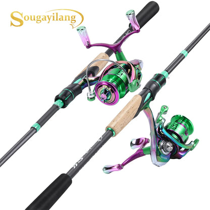 Combo Canne Spinning 3-20g + Moulinets Spinning SOUGAYILANG