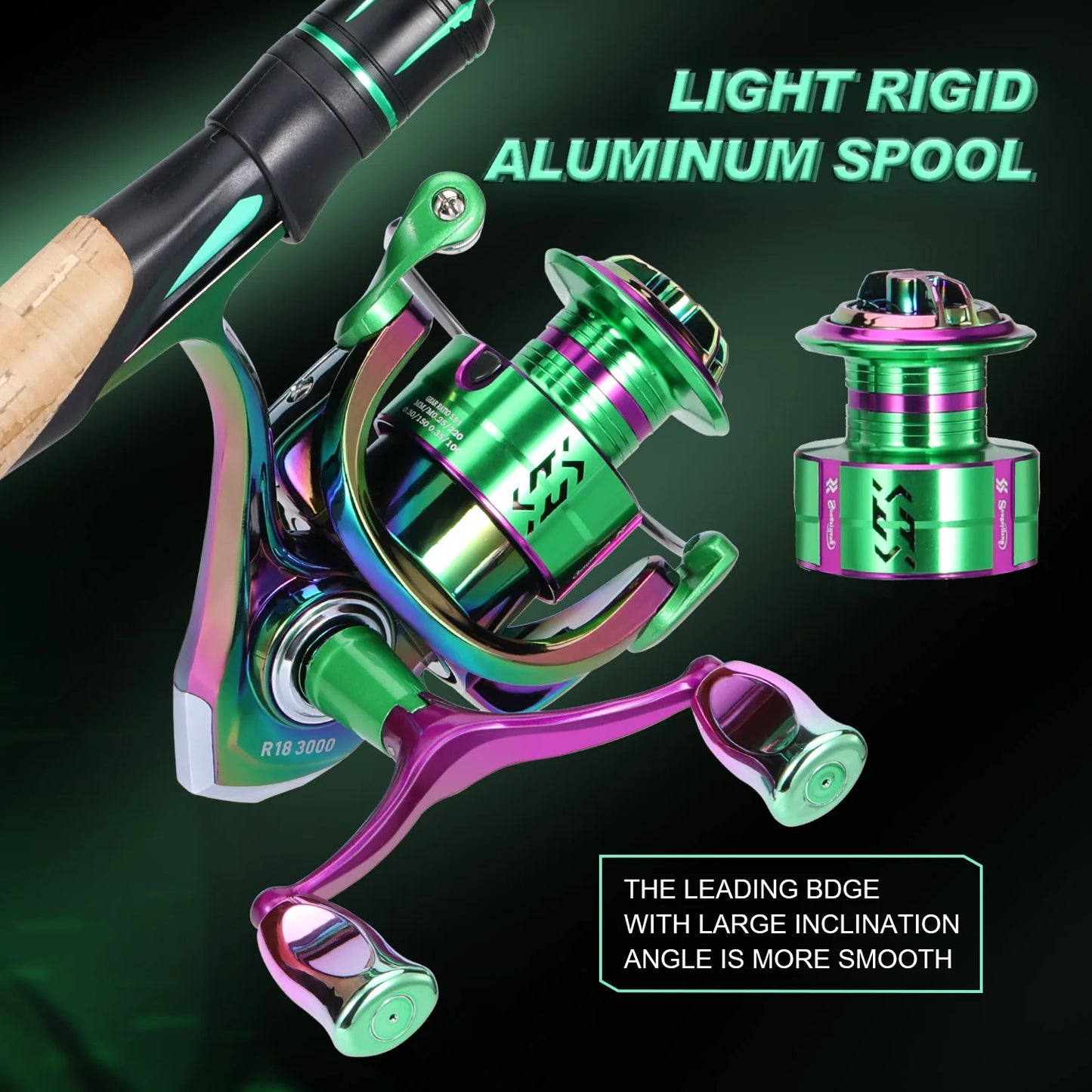 Combo Canne Spinning 3-20g + Moulinets Spinning SOUGAYILANG