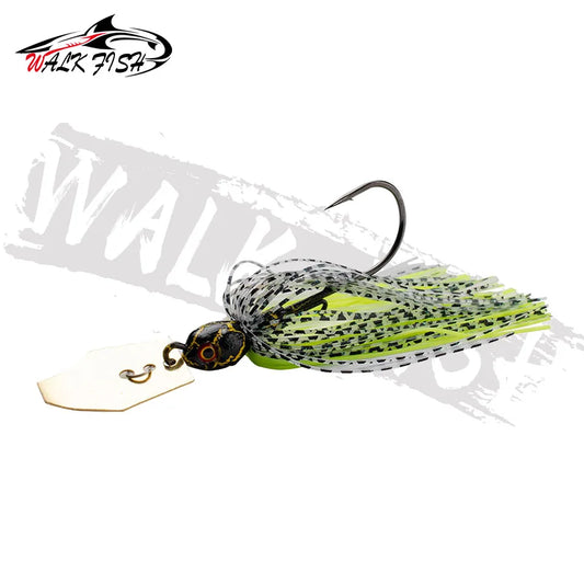 ChatterBait Blanc/Jaune WALK FISH